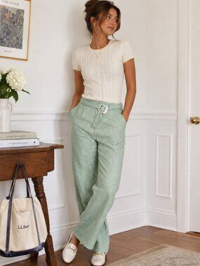 Tweed Wide-Leg Pants – Size Large